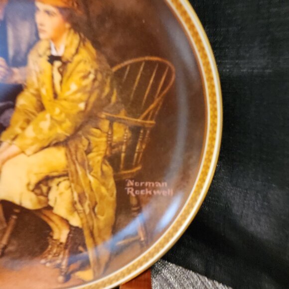 Confiding in the Den - Norman Rockwell Collectors' Plate VTG - Picture 2 of 7